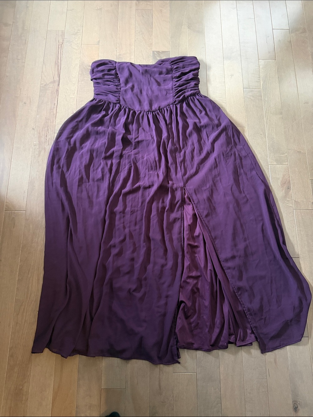 Lulu's Strapless Plum Purple Prom Dress